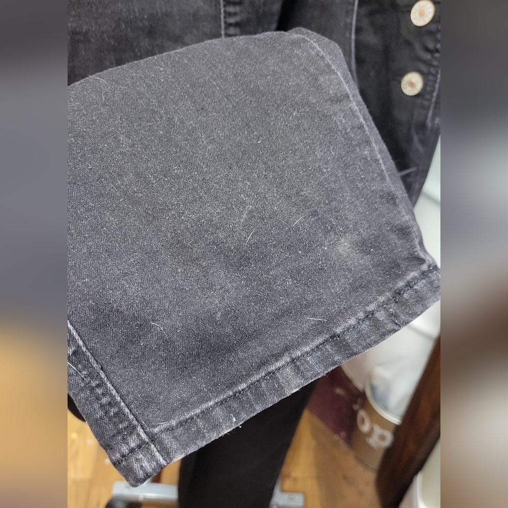 Medium Black Denim Overalls - Picture 3 of 7
